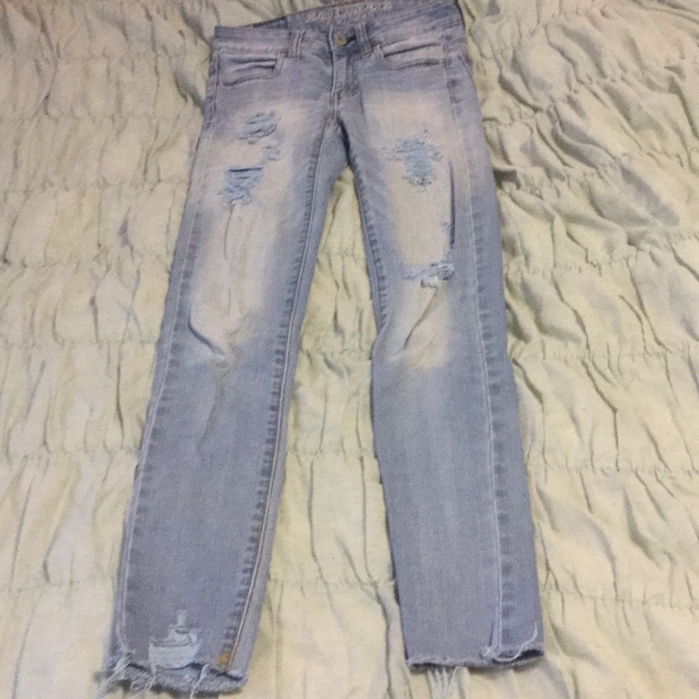 american eagle ripped jeans size 00